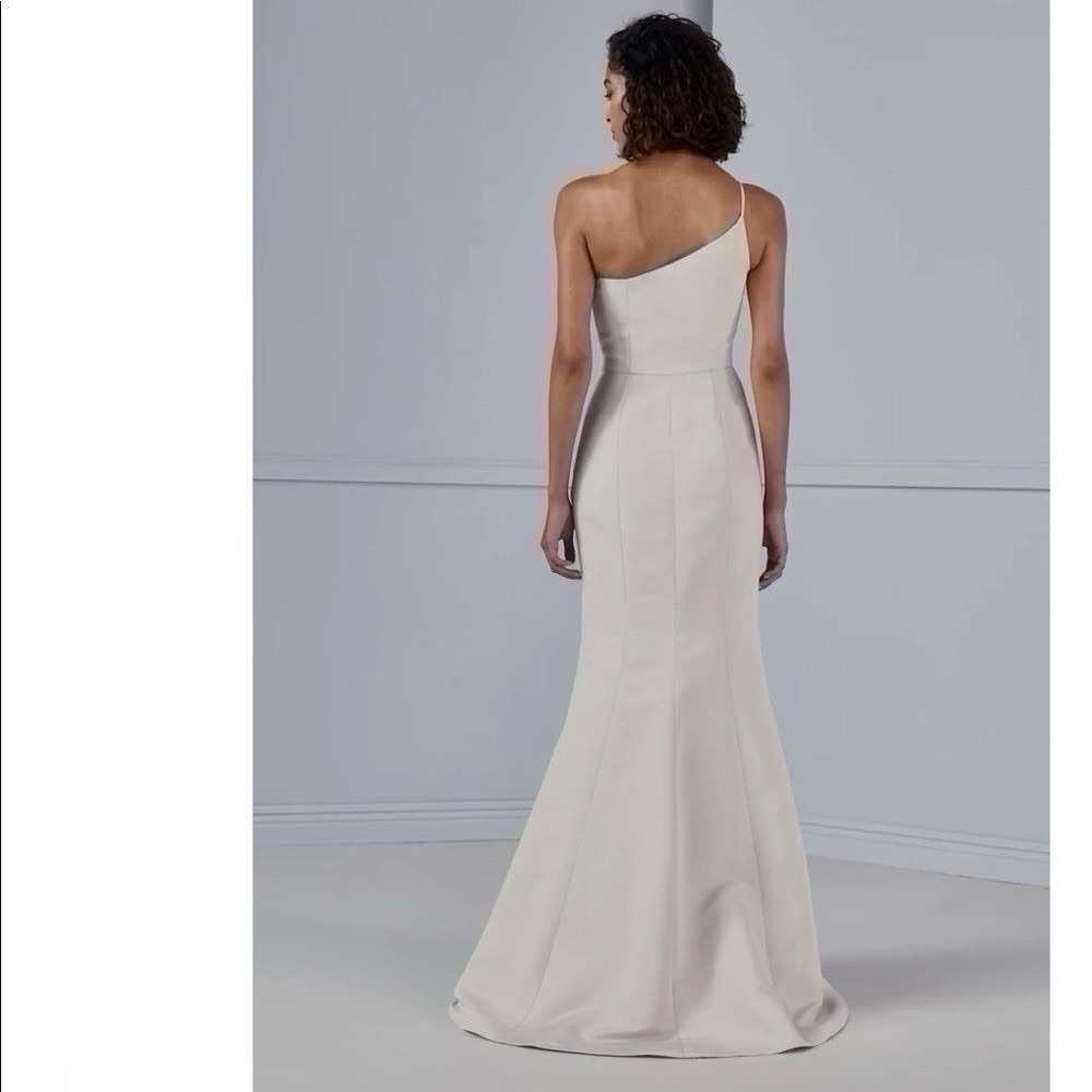 NEW Amsale Dress Cecilia Platinum Sleeveless - Picture 4 of 10